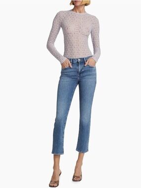 FRAME DENIM Le High Straight Jeans in Crossings Wash